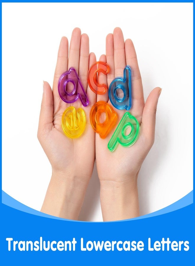 Odoorgames 78 Pcs Translucent Lowercase Letters - Plastic Alphabet Letters - Light Table Play and Early Learning Manipulatives - Image 4